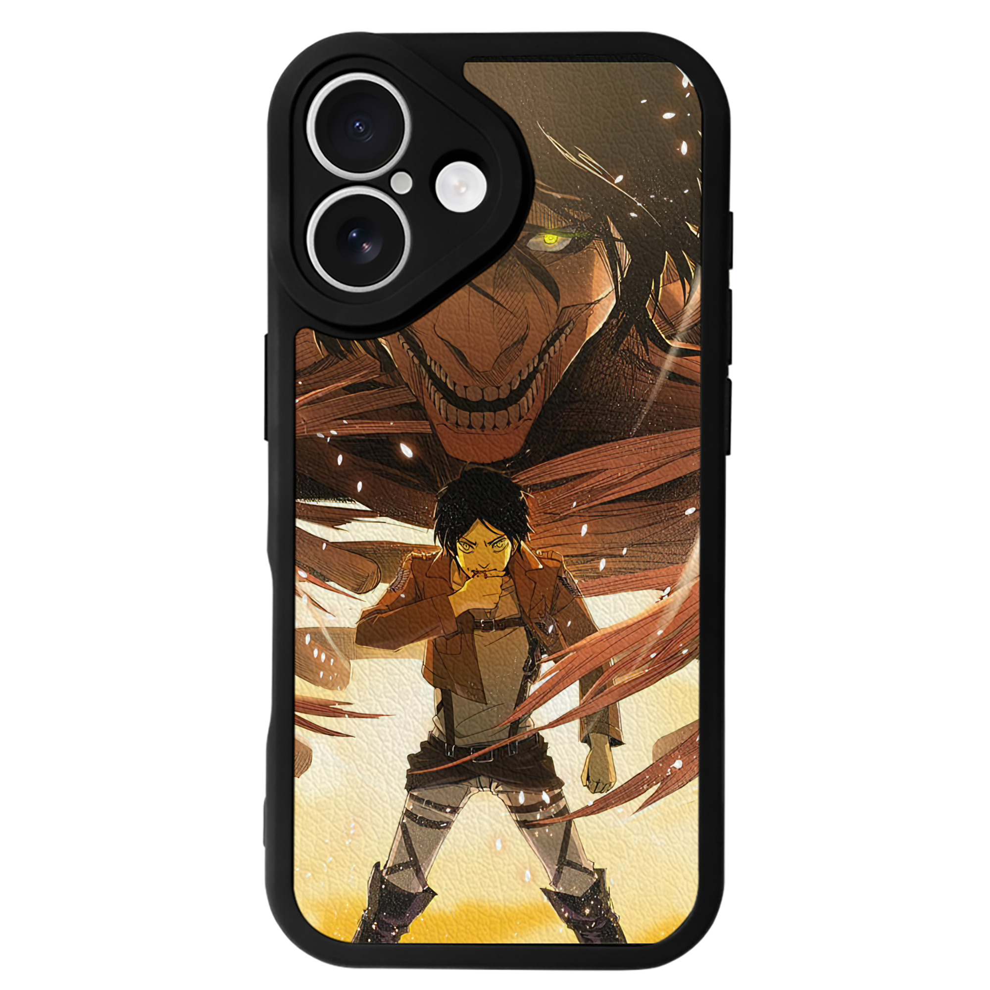 （画像用） 進撃の巨人 Attack on Titan 【iPhone 16シリーズ対応】シリコンスマホケース（レザー調） 材質：シリコン